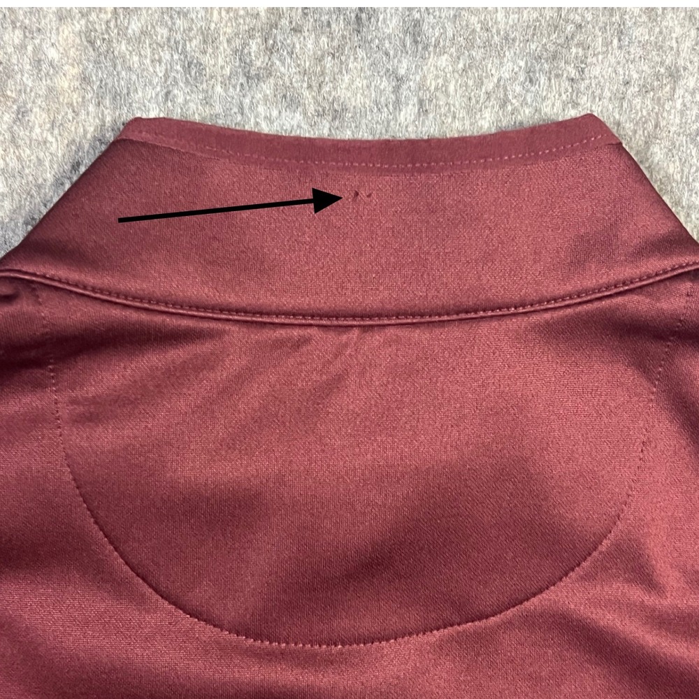 Callaway Pullover Mens XL Maroon Quarter Zip Textured Ribbed Performance New - Picture 7 of 9